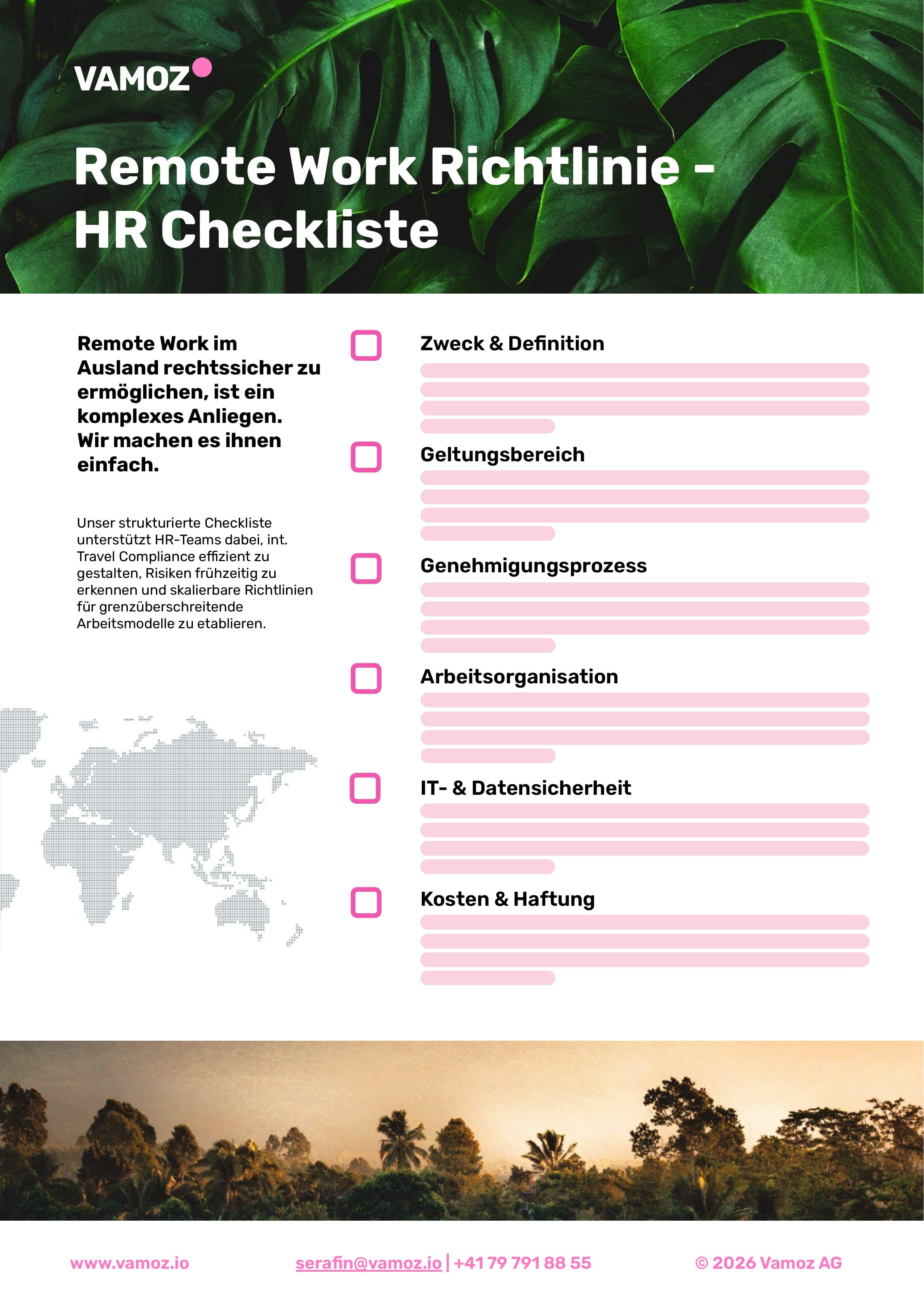 Vorschau der deutschen Remote-Work-Richtlinie HR-Checkliste